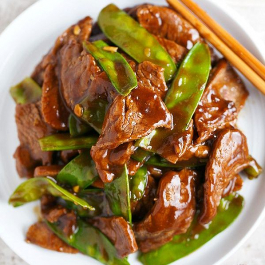 Beef Pea Pod with Mushroom