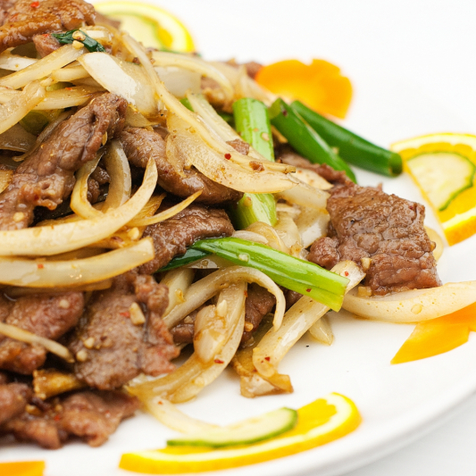 Beef with Ginger and Green Onion